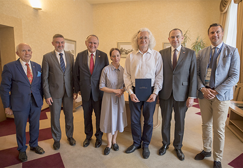 II Igrzyska Europejskie Mińsk 2019. Na zdjęciu m.in.: Ambasador Witold Rybczyński, Prezes PKOl Andrzej Kraśnicki i Sekretarz Generalny PKOl Adam Krzesiński/Fot,: Szymon Sikora